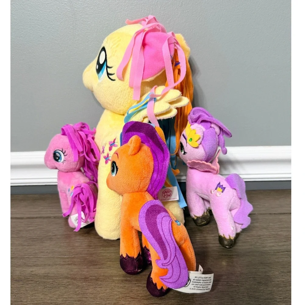 My Little‎ Pony Plush Lot Fluttershy Sunny Starscout Pipp Petals Pinkie Pie 4pc
